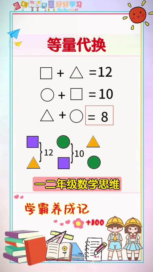 三角形圆形正方形代表3个数