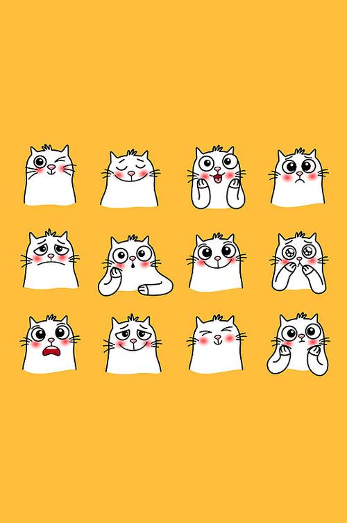 QQ卡通猫咪表情包集合