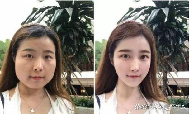 美颜和现实的差别图片