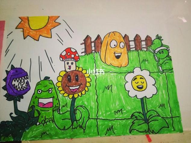 一二三年级画植物,大战僵尸