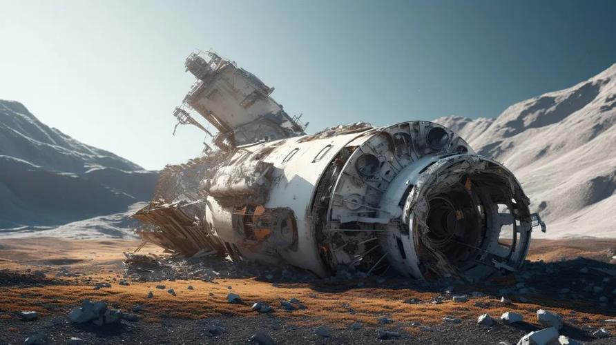 无人深空太空中飞船残骸截图