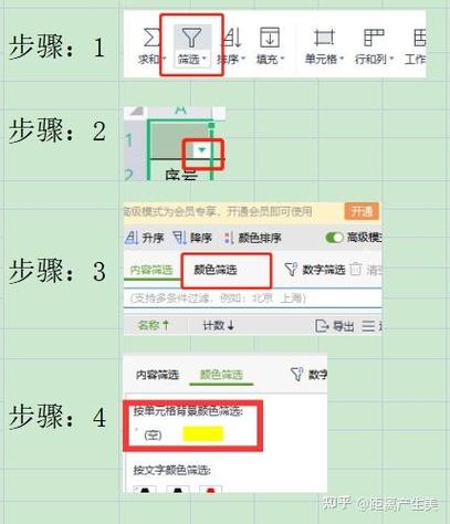 excel表中没有按颜色筛选缩略图