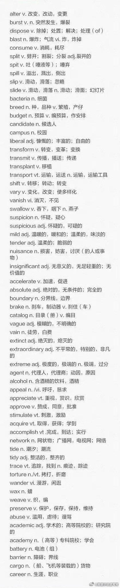 四级高频词汇表pdf免费