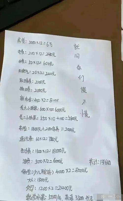 女人晒账单低调发圈