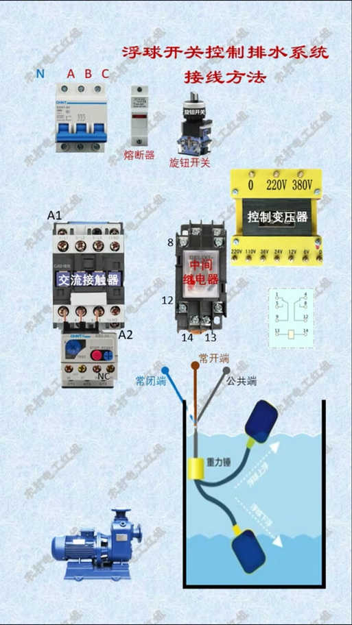 自动浮球开关接线图
