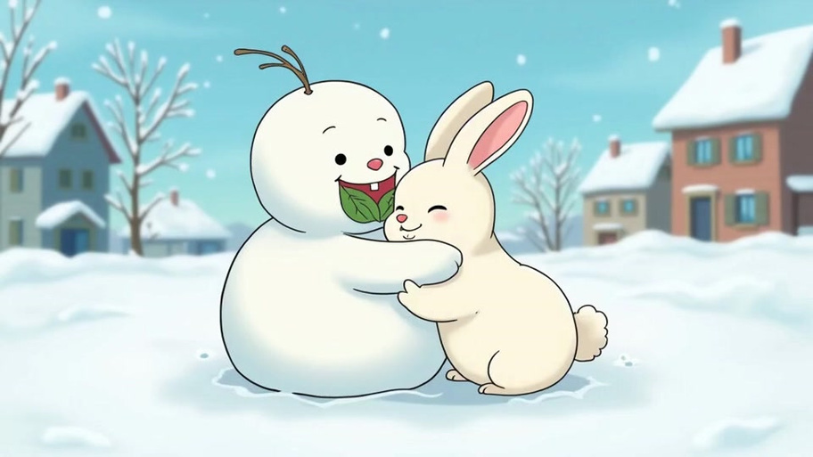 小白兔与雪人的故事视频