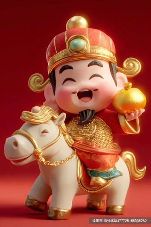 马年迎财神图片大全