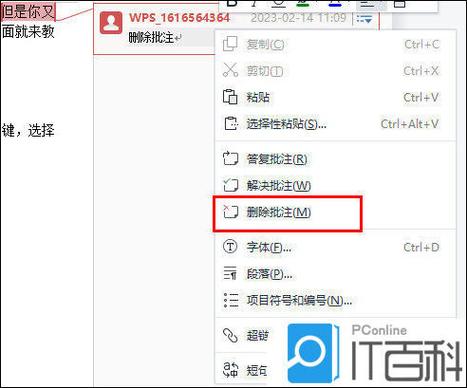 wps中word文档如何批量删除批注截图