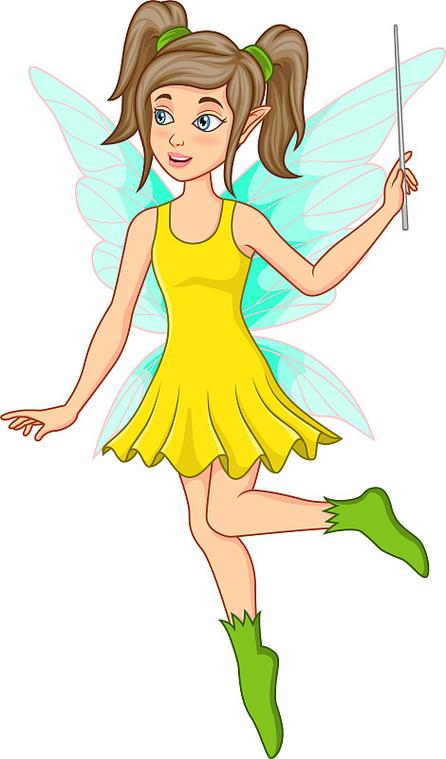 挥着魔法棒的小仙女