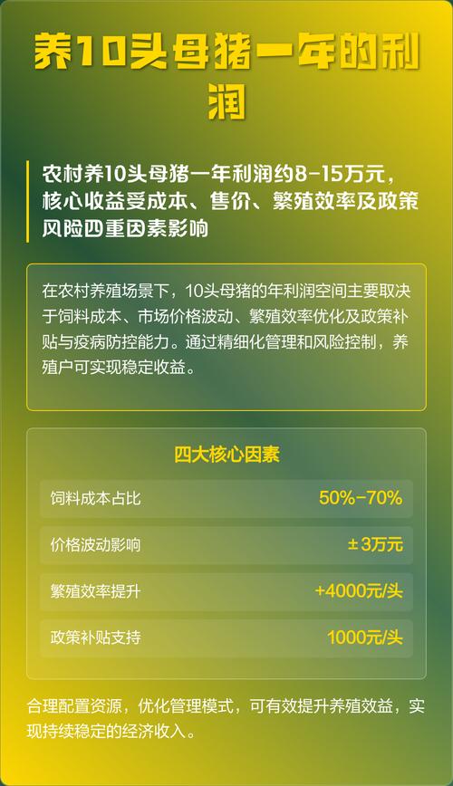 养母猪10头一年的利润