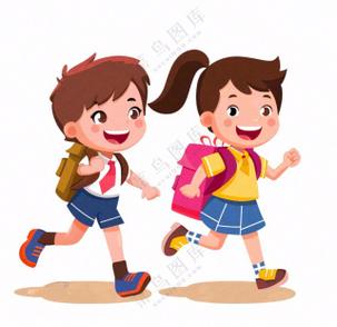 学生背书包