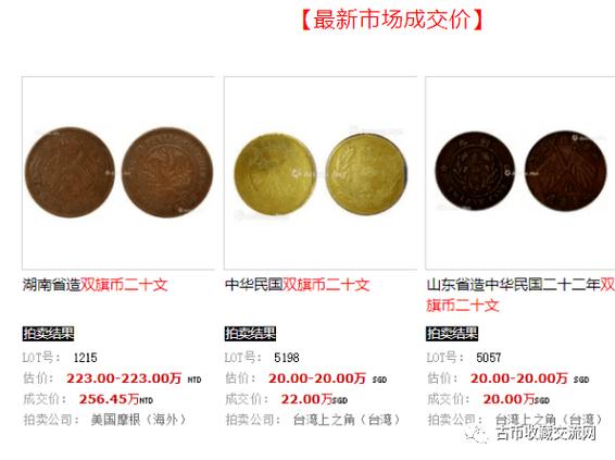 双旗币200文价格表
