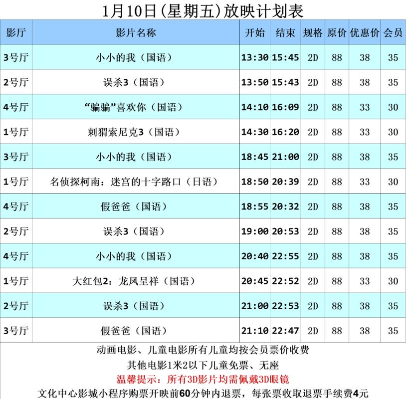 大润发影城今日放映表截图