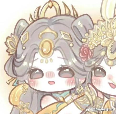 姐妹头像Q版一左一右