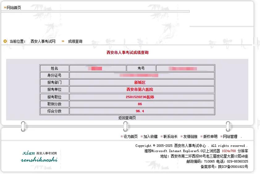 陕西省事业单位成绩查询