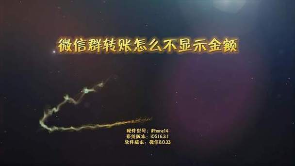 群内转账怎么能不显示钱数