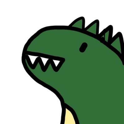 绿色呆萌小恐龙卡通头像