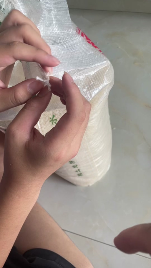巧拆米袋线