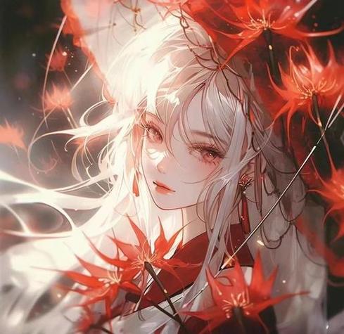 彼岸花闺蜜两人头像图标