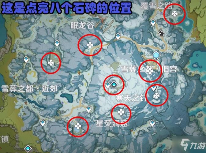 原神雪山八个石碑点亮后要去哪
