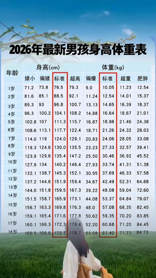 8岁儿童身高对照表