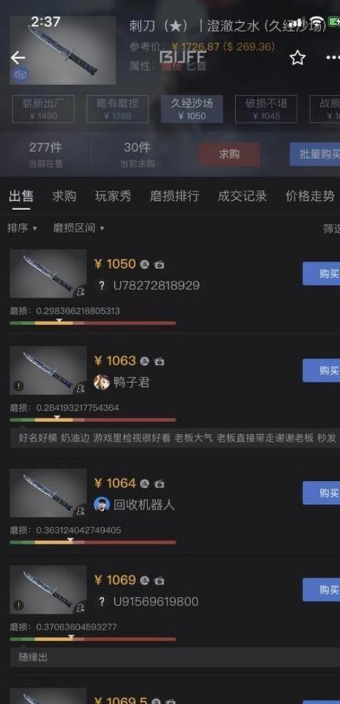 csgo磨损度规则介绍