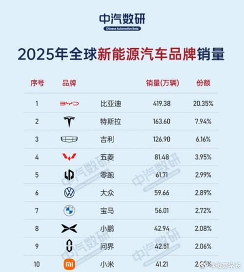 新能源汽车十大名牌缩略图
