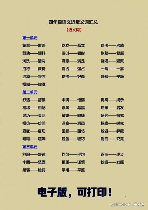 近义词有哪些词语