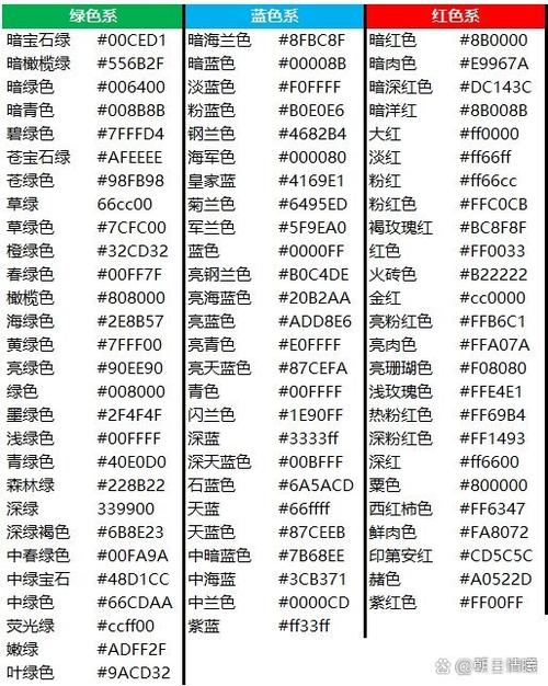 颜色代码复制粘贴