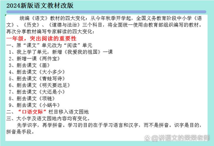 2024初中教材改版