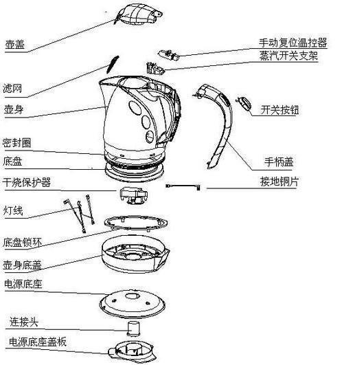 热水壶保温开关拆解图
