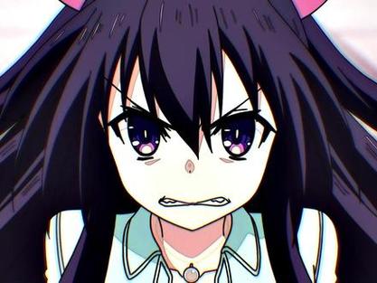 二次元女神生气的样子