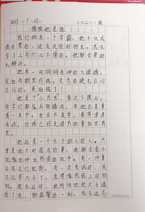 猜猜我是谁作文300字图标