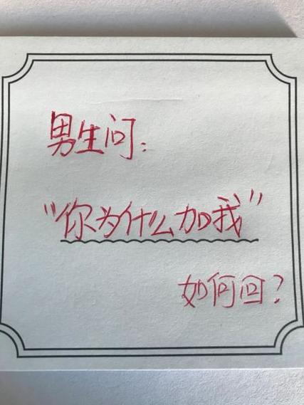 你加我干嘛高情商回复