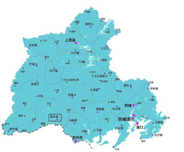 广西地图全图高清版防城港