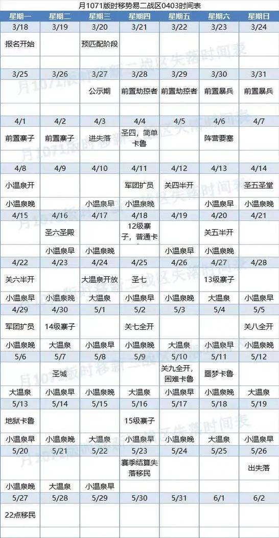 万国觉醒活动表