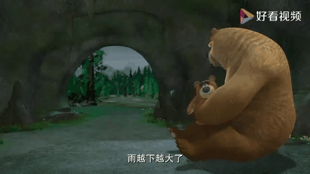 熊出没光头强下雨在家休息