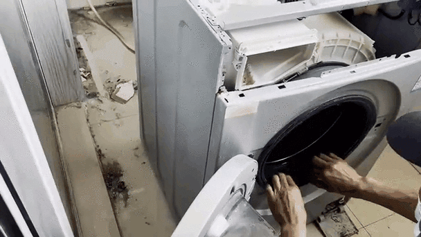 海尔滚筒洗衣机前盖怎么拆卸缩略图