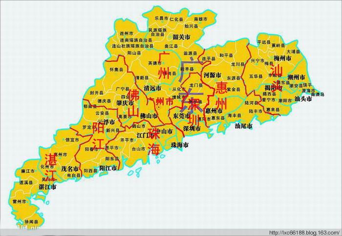 广东省地图各市县地图截图