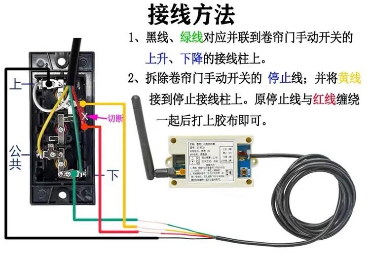卷闸门开关怎么接线示意图