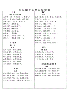 语文七到九年级古诗总集