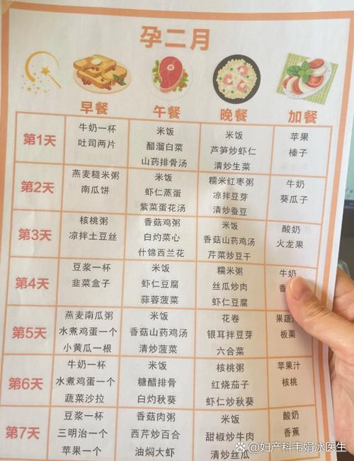 孕妇饮食大全前三个月