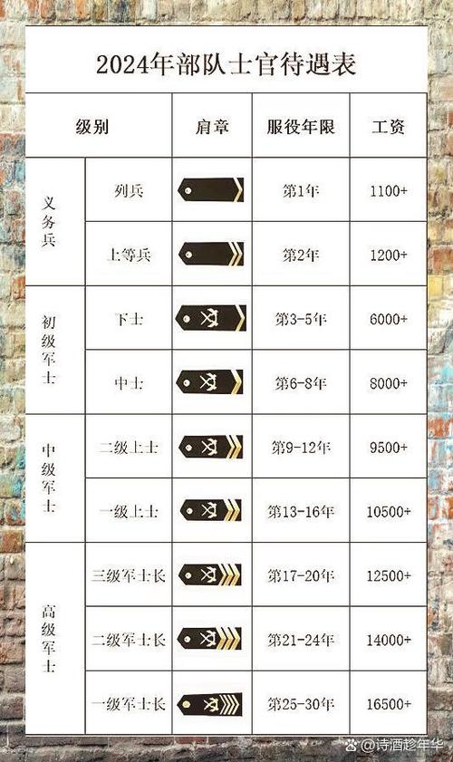 军士级别一览表