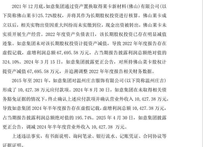 如意集团股票将被ST截图