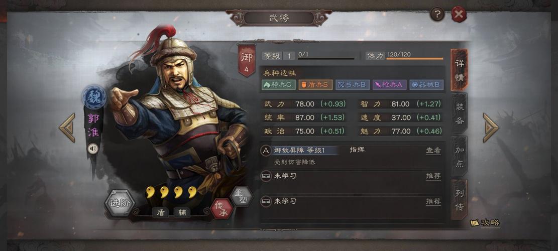 小魏盾郭淮如何加点