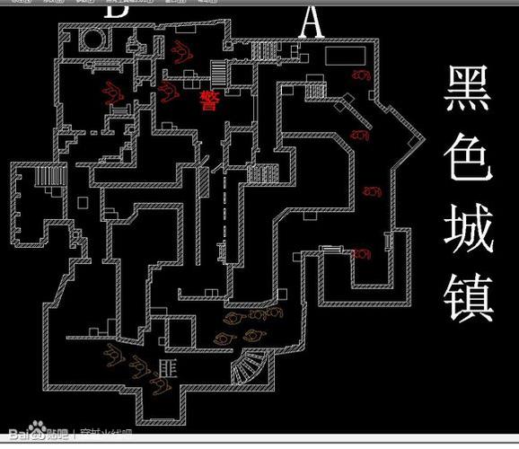 黑色城镇地图截图