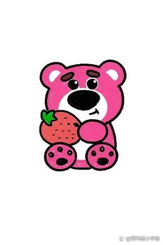 8岁～12岁画草莓熊