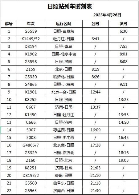 G610高铁最新时刻表