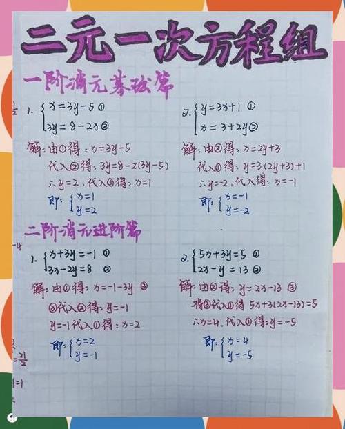 初一二元一次方程组题100道带答案
