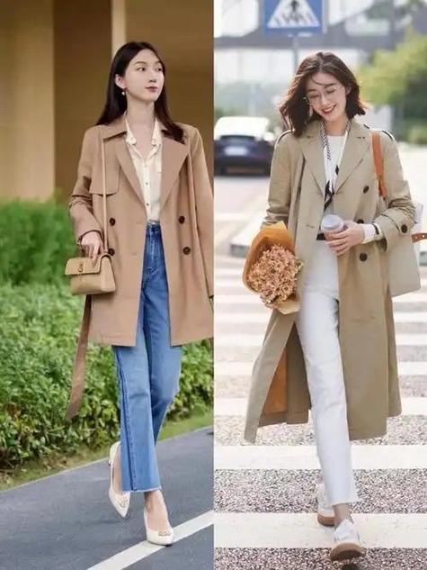 女生风衣穿搭截图